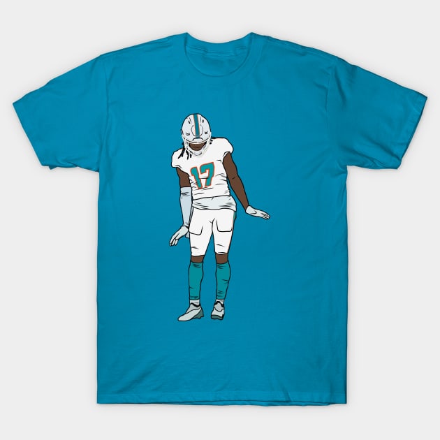 Jaylen Waddle Celebration T-Shirt by rattraptees